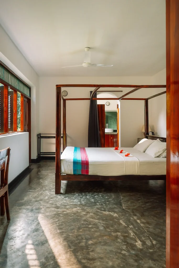 bedrooms at talalla retreat Sri Lanka