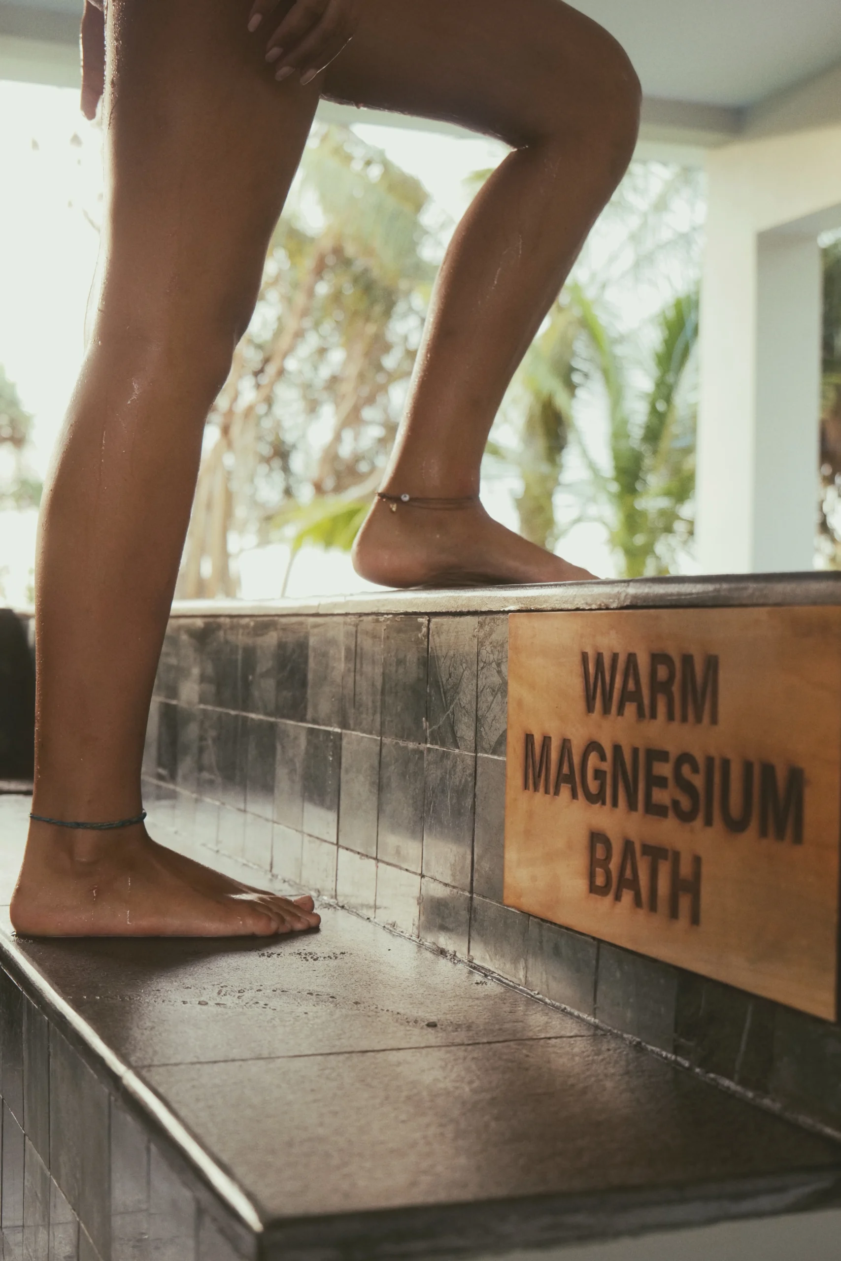 Warm magnesium bath at the Talalla Retreat bathhouse, Sri Lanka