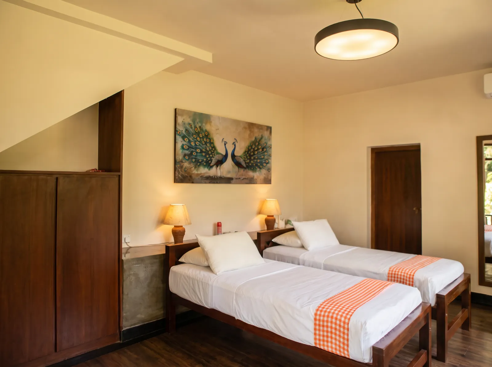 Twin room with two single beds at Talalla Retreat